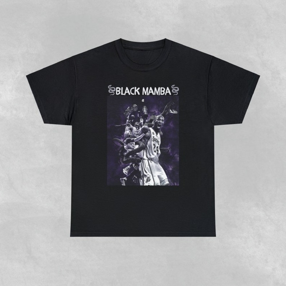 Kobe Bryant Black Mamba Shirtnba Basketball Cotton Tee